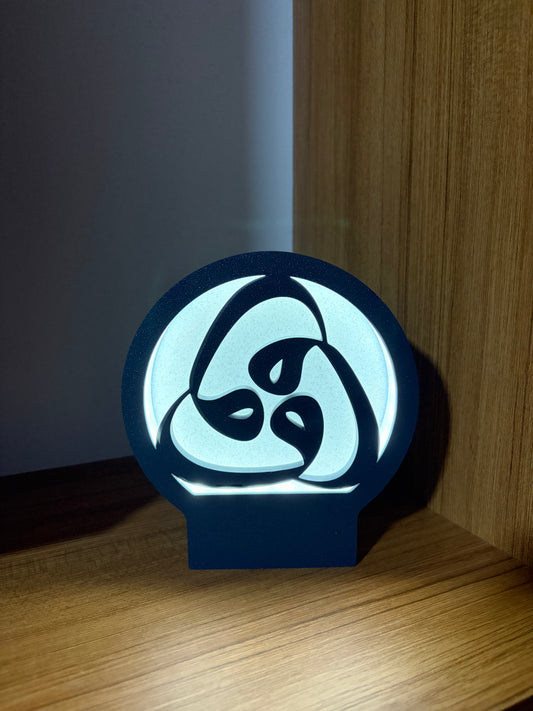 3 Vav, Tevazu ve Kulluğun Sembolü Masa Lambası Gri